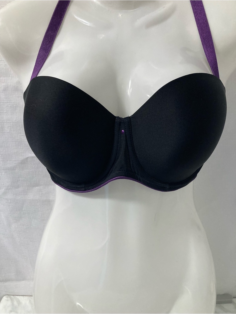 Passionata Black Purple Convertible Padded Underwire Bra 32DDD